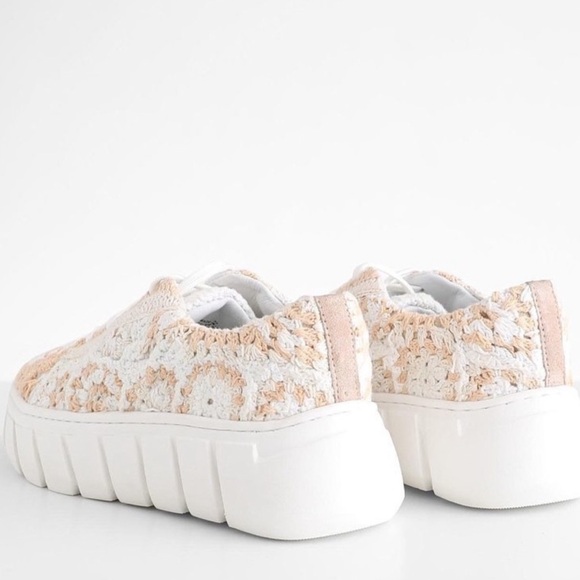 NWT Free People Catch Me If You Can Crochet Sneakers in Cream -Various sizes - Picture 3 of 9